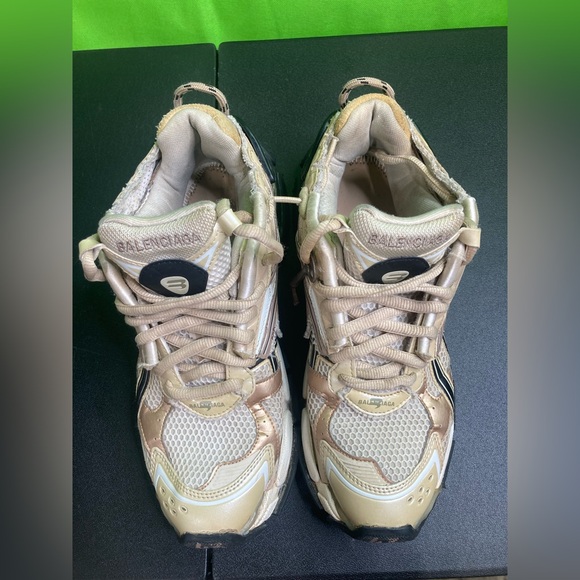 Balenciaga Gold and Cream Sneakers - Picture 1 of 6